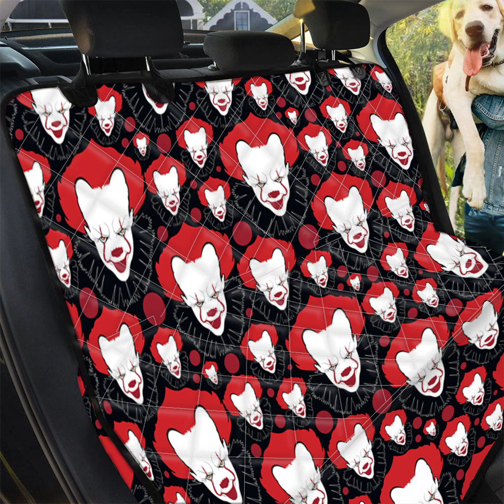 Halloween Scary Clown Pattern Print Pet Car Back Seat Cover