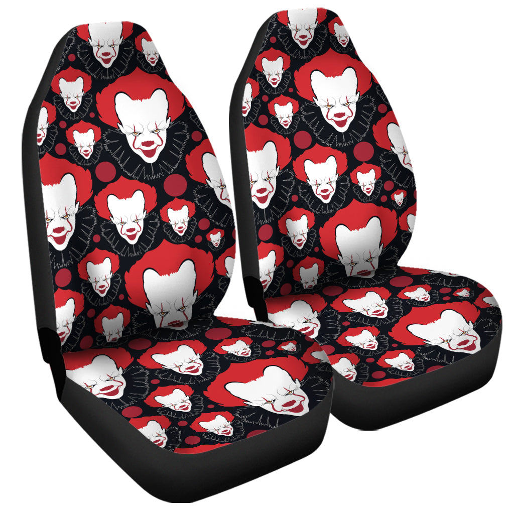 Halloween Scary Clown Pattern Print Universal Fit Car Seat Covers