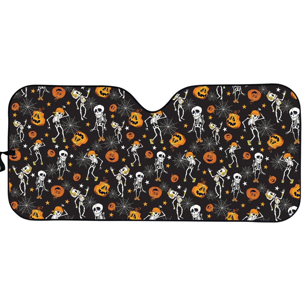 Halloween Skeleton Party Pattern Print Car Sun Shade