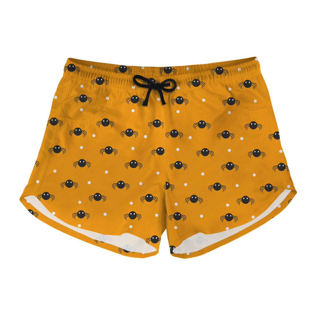 Halloween Spider Pattern Print Women's Shorts