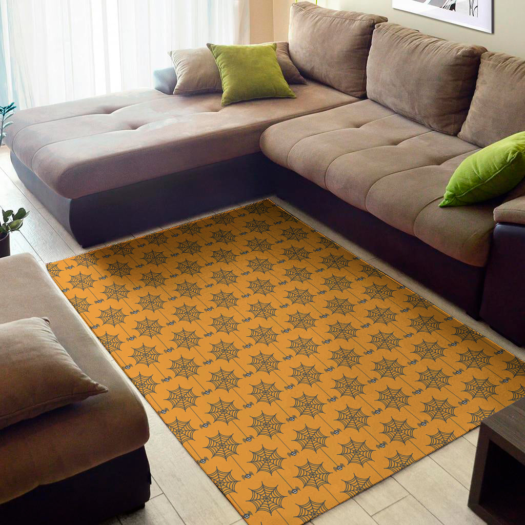 Halloween Spider Web Pattern Print Area Rug