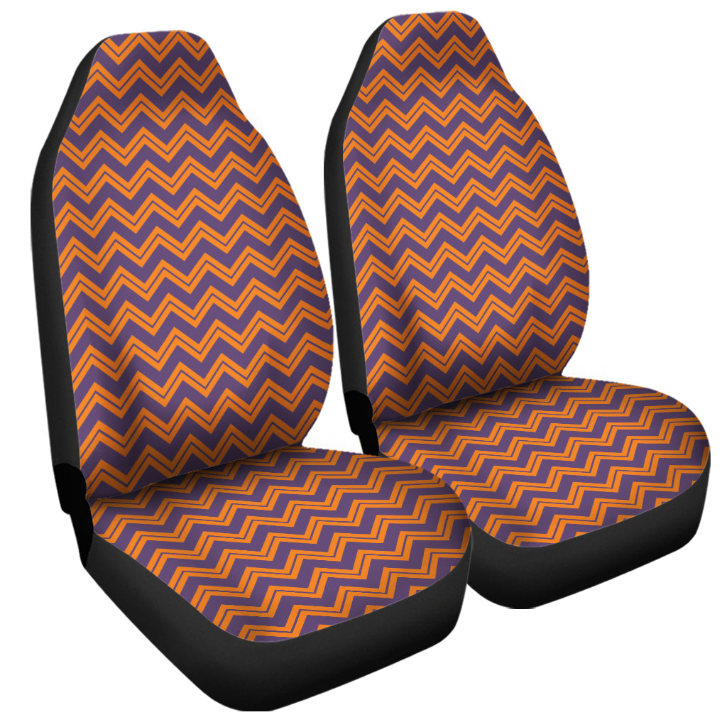 Halloween Zigzag Pattern Print Universal Fit Car Seat Covers