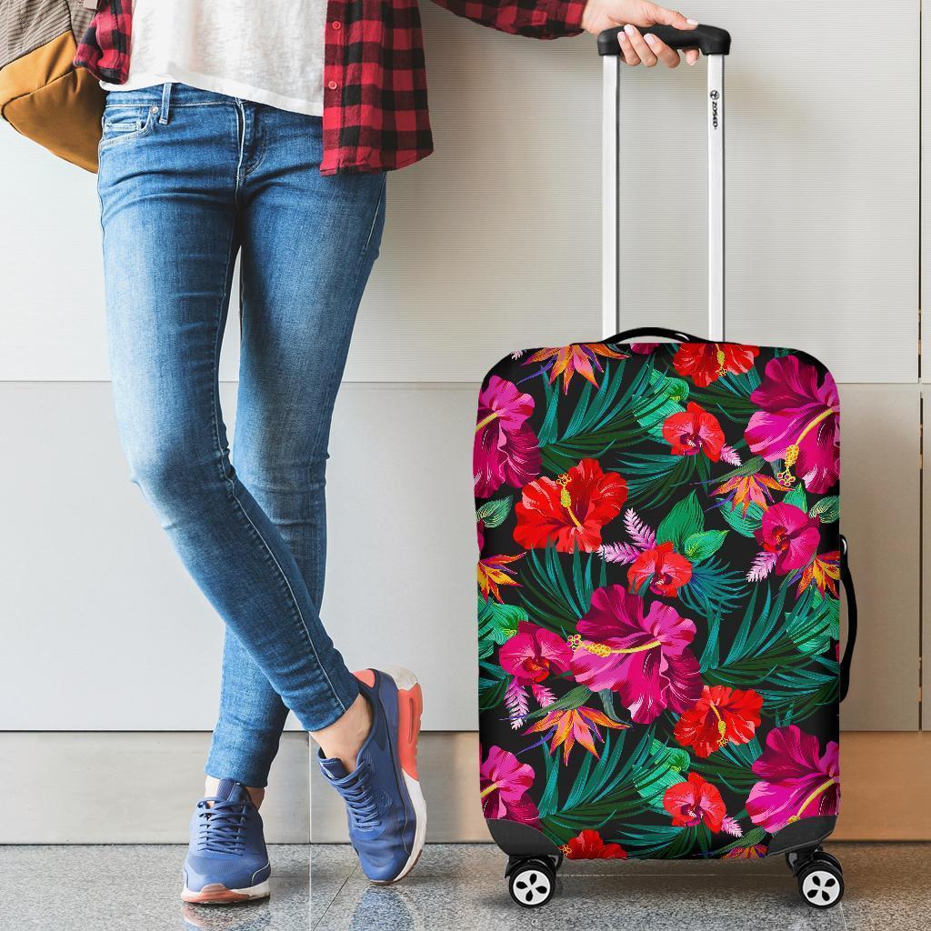 Hawaii Floral Flowers Pattern Print Luggage Cover