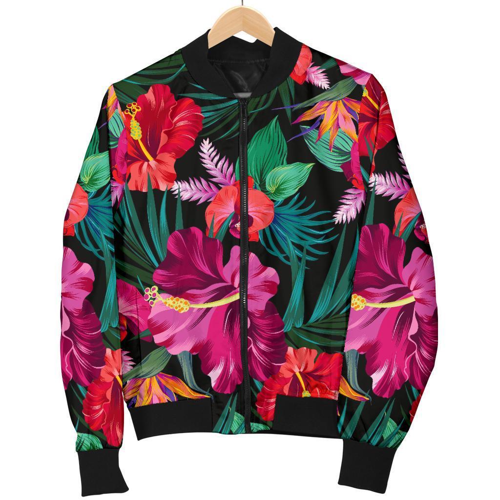 Hawaii Floral Flowers Pattern Print Men's Bomber Jacket