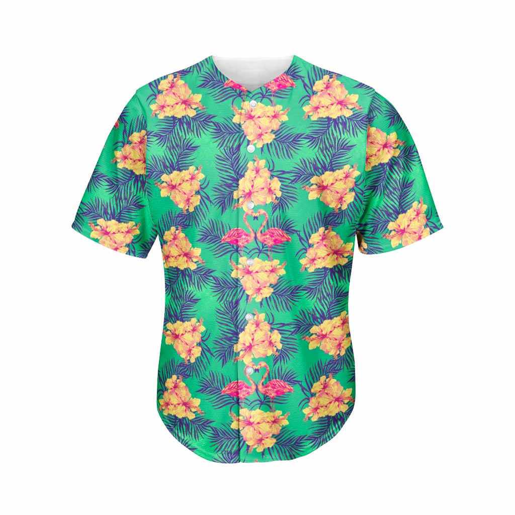 Hawaii Tropical Paradise Pattern Print Men's Baseball Jersey