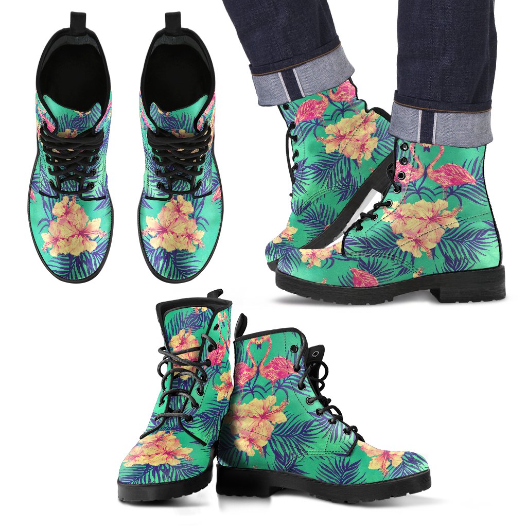 Hawaii Tropical Paradise Pattern Print Men's Boots