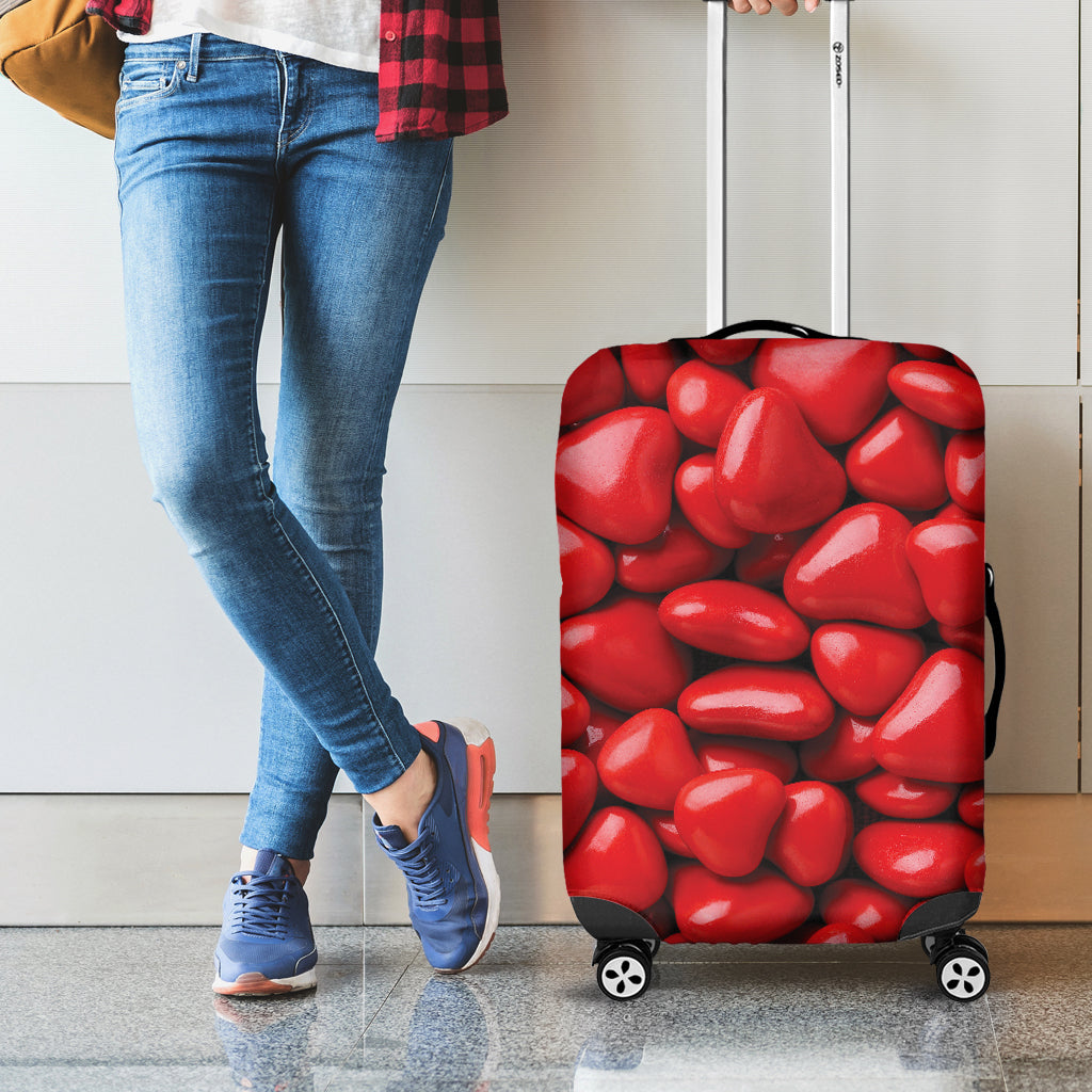 Heart Chocolate Candy Print Luggage Cover