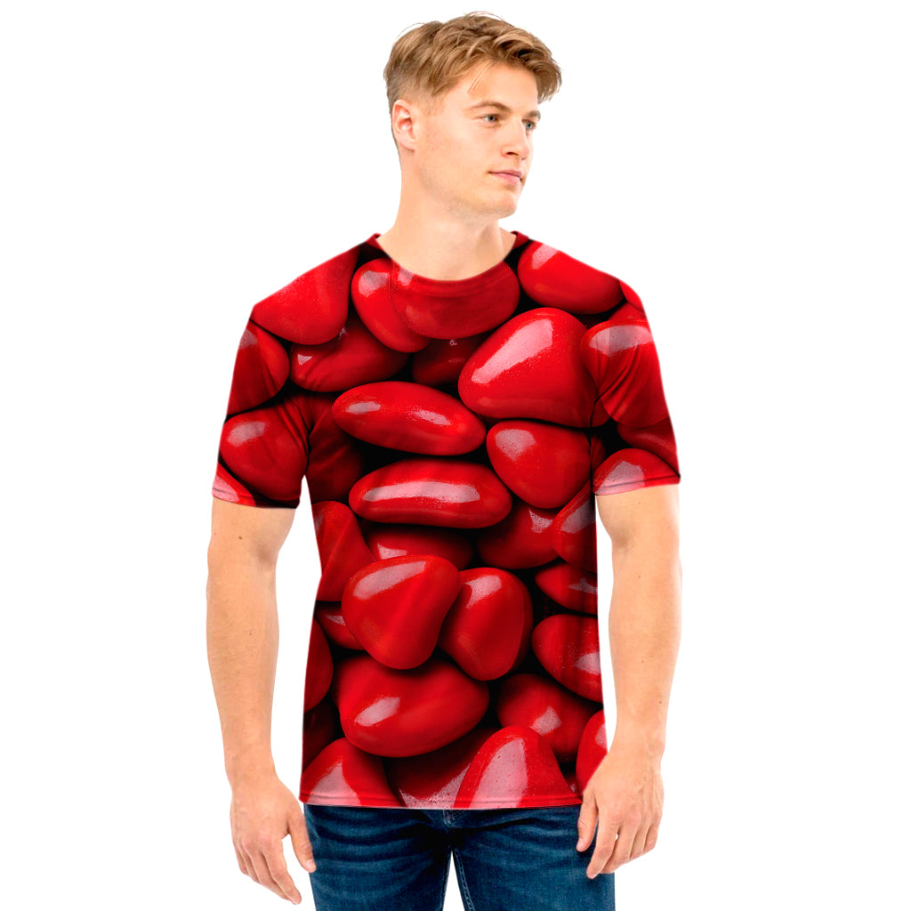Heart Chocolate Candy Print Men's T-Shirt