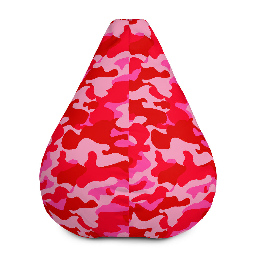 Hot Pink Camouflage Print Bean Bag Cover