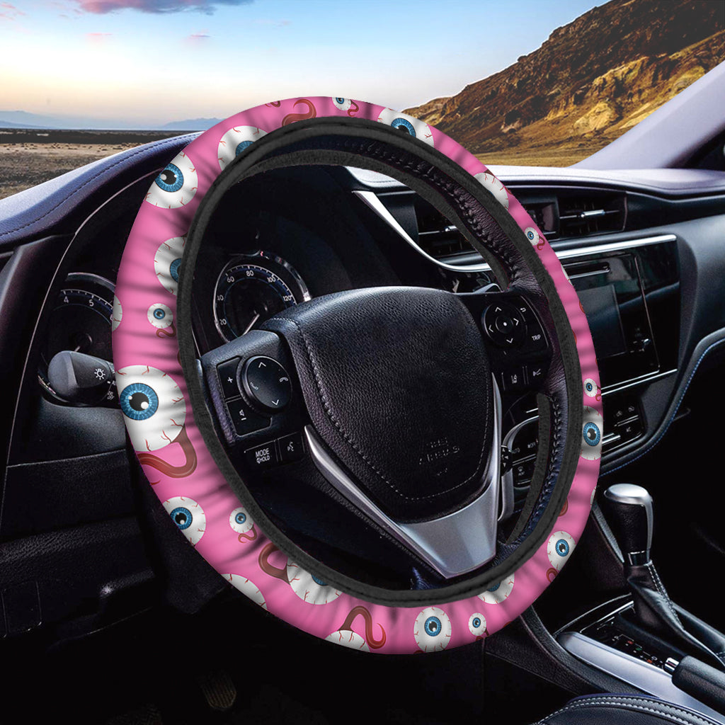Human Eyeball Pattern Print Car Steering Wheel Cover