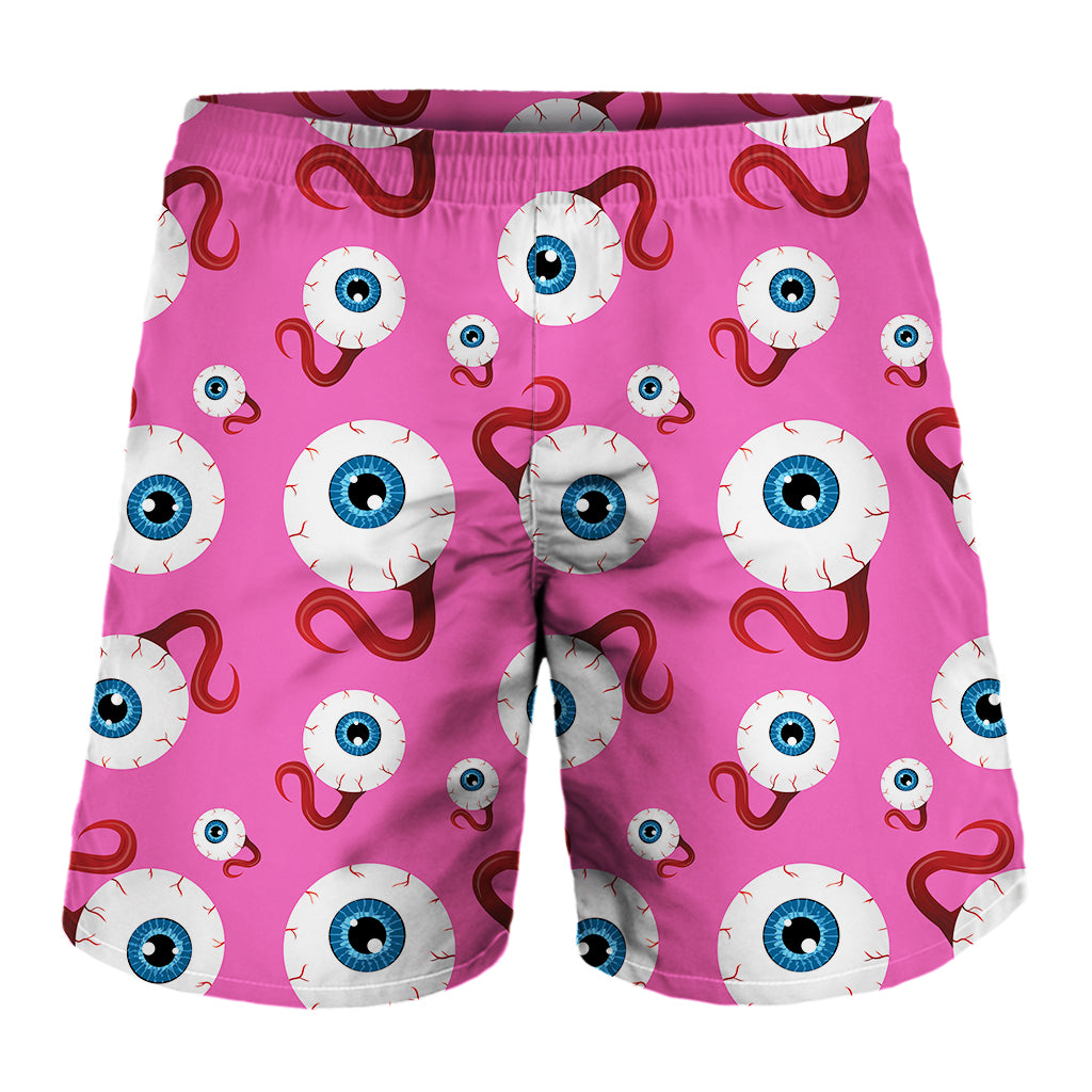 Human Eyeball Pattern Print Men's Shorts