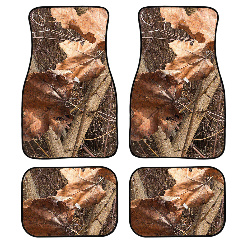 Hunting Camo Pattern Print Front and Back Car Floor Mats