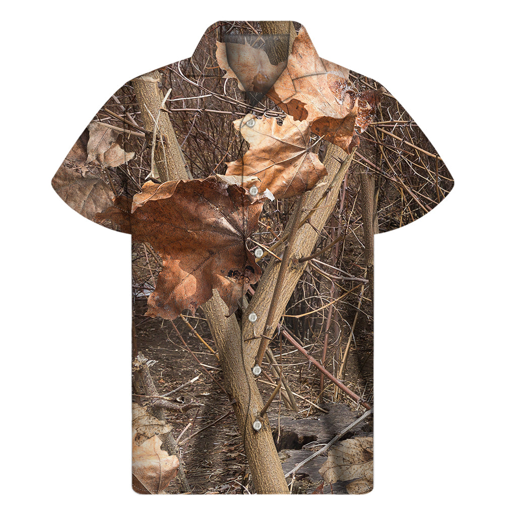 Hunting Camo Pattern Print Men's Short Sleeve Shirt