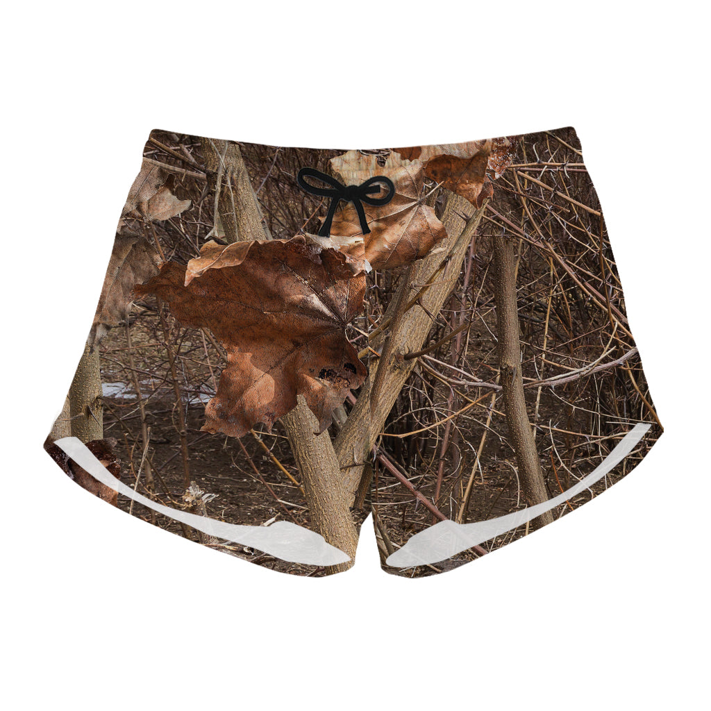 Hunting Camo Pattern Print Women's Shorts