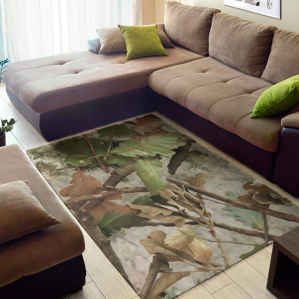Hunting Camouflage Pattern Print Area Rug