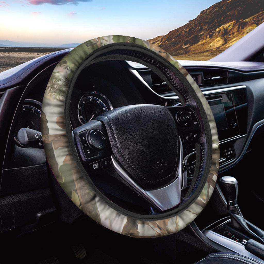 Hunting Camouflage Pattern Print Car Steering Wheel Cover