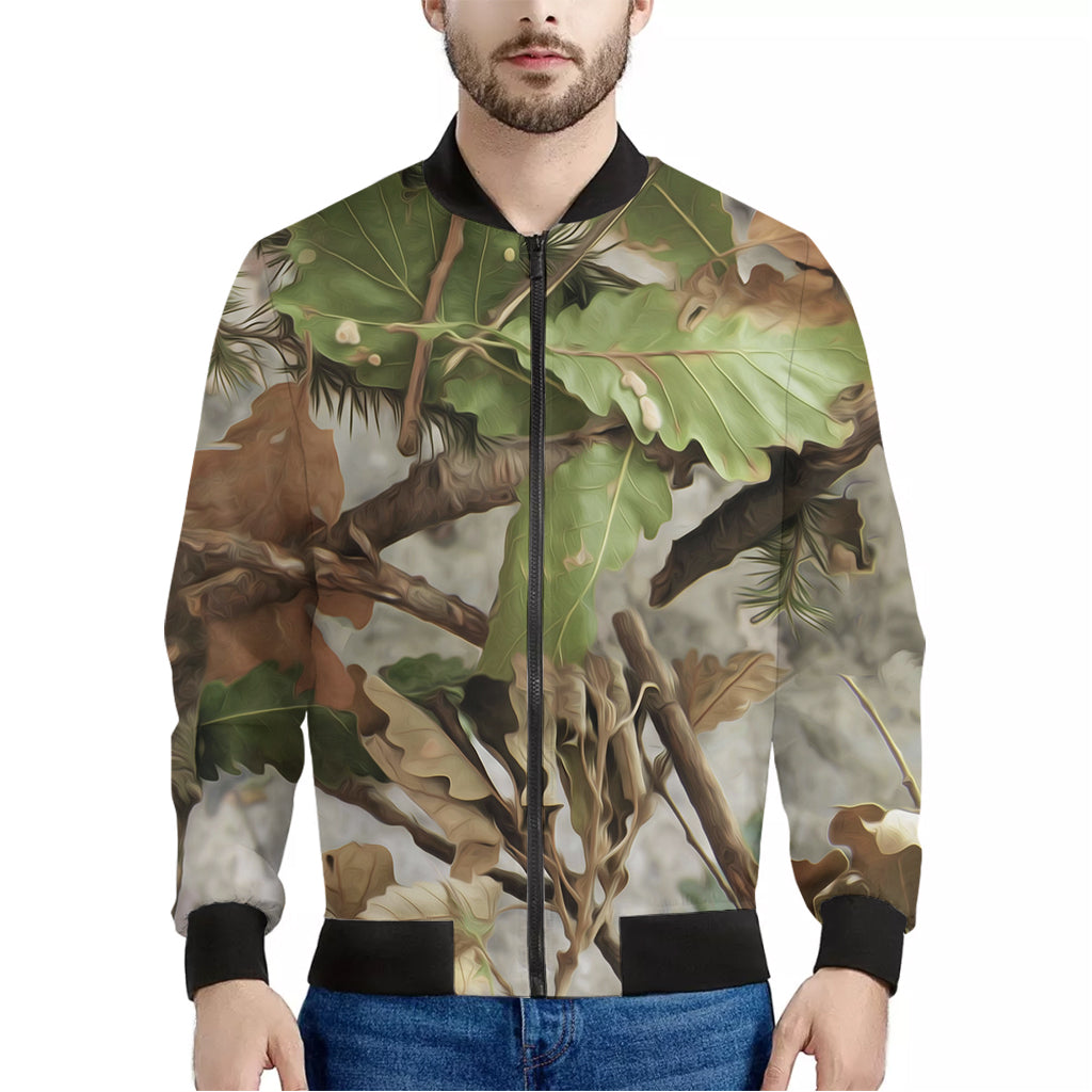 Hunting Camouflage Pattern Print Men's Bomber Jacket