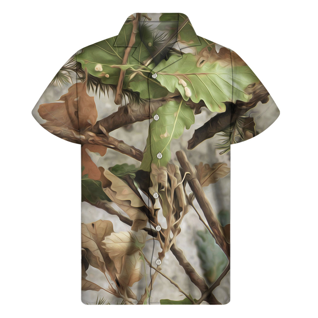 Hunting Camouflage Pattern Print Men's Short Sleeve Shirt