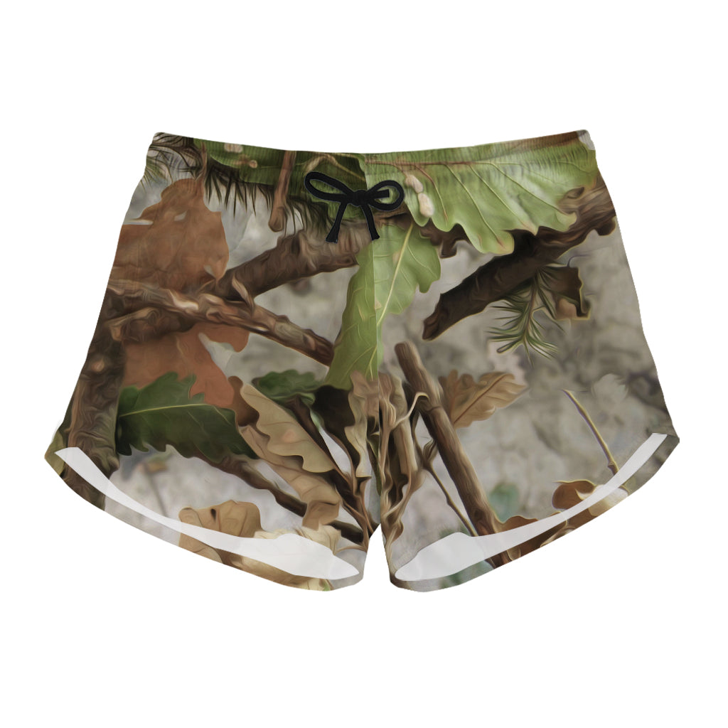 Hunting Camouflage Pattern Print Women's Shorts