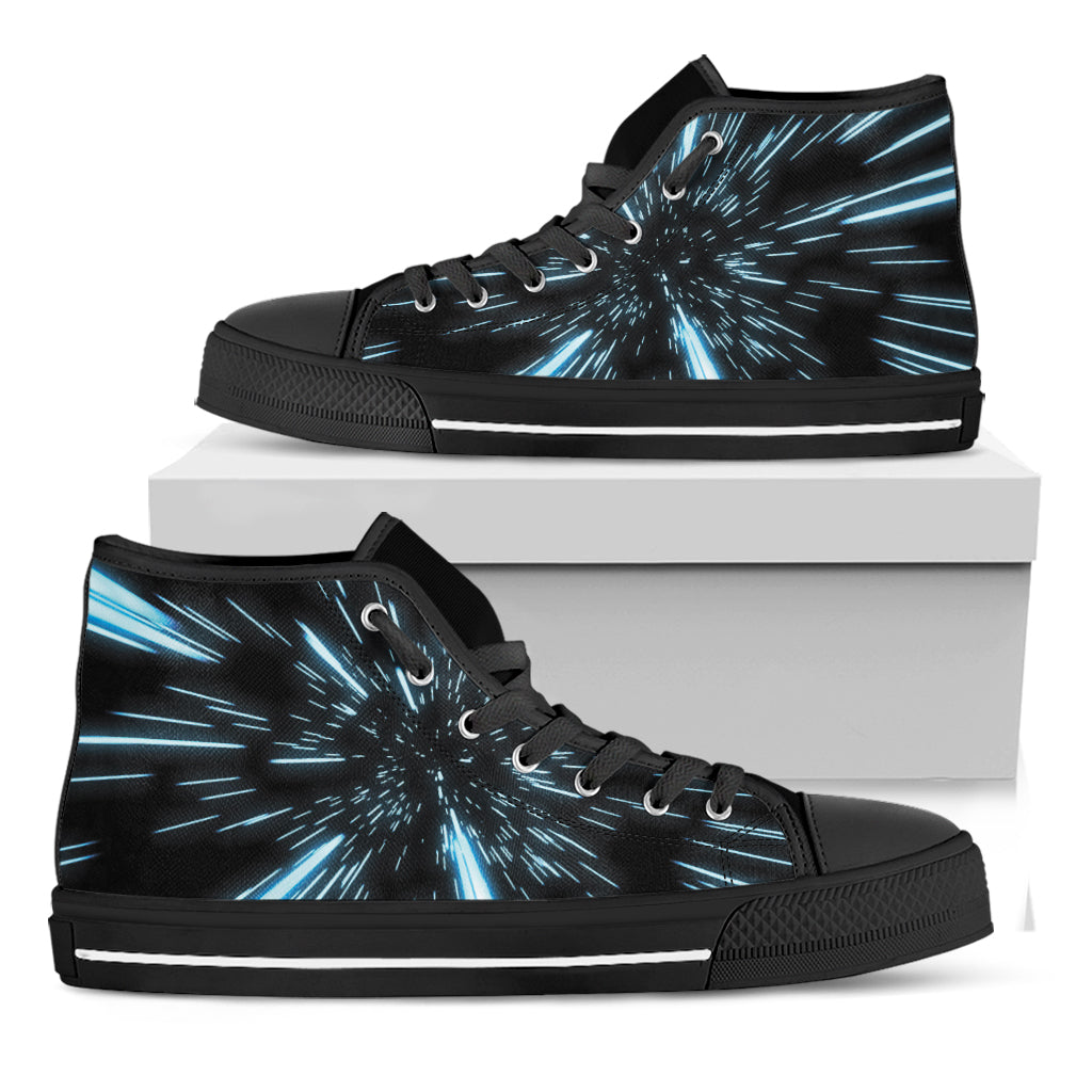 Hyperspace Lightspeed Print Black High Top Shoes