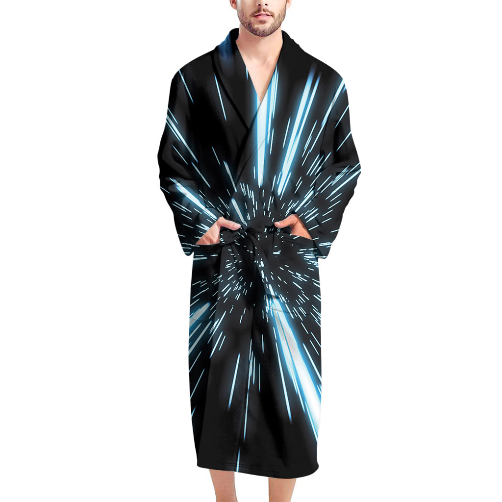 Hyperspace Lightspeed Print Men's Bathrobe