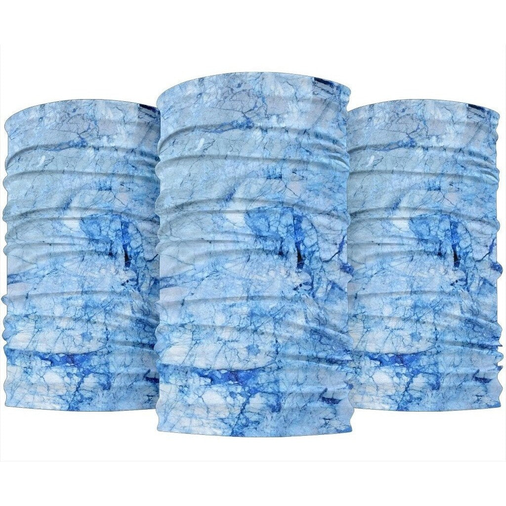 Ice Blue Marble Print 3-Pack Bandanas