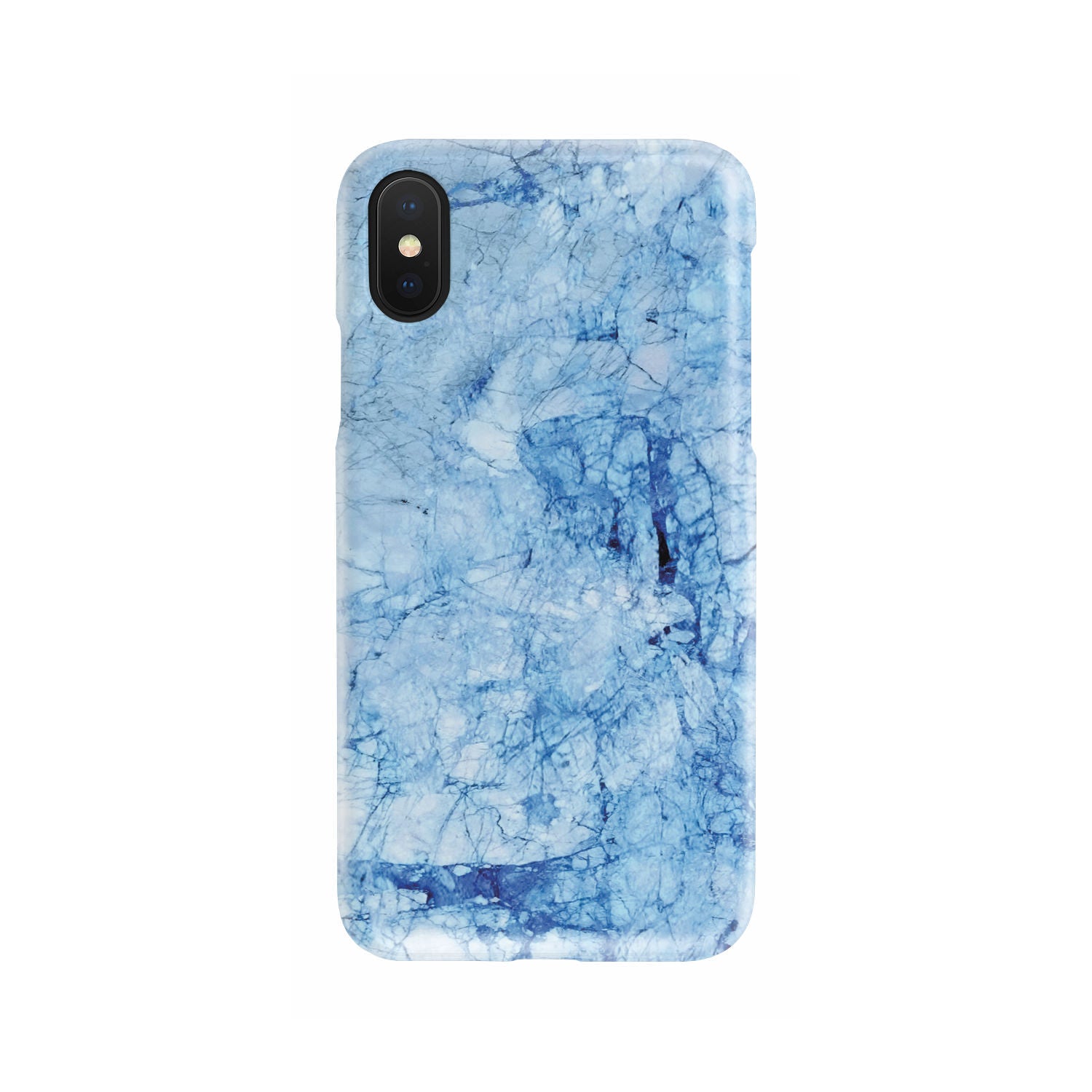 Ice Blue Marble Print Phone Case