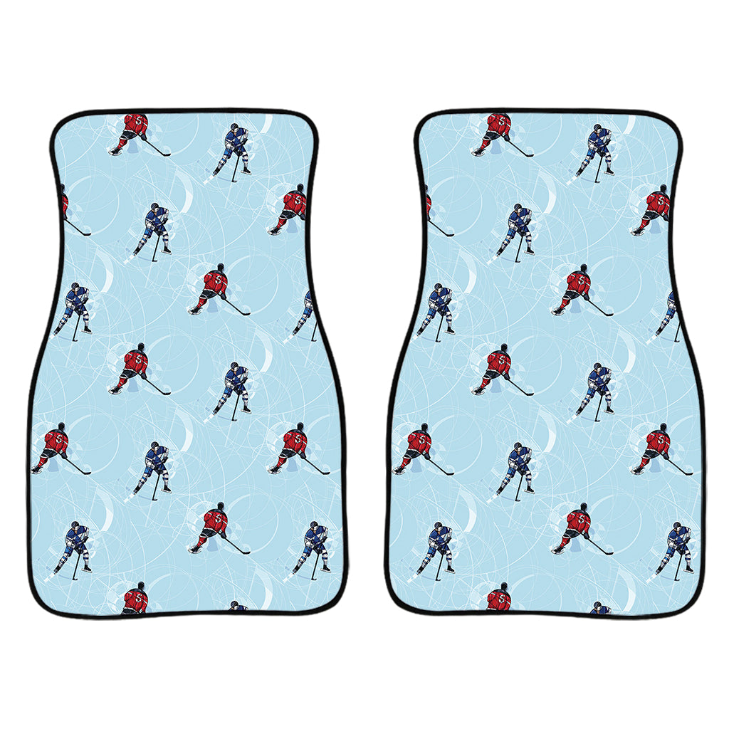 Ice Hockey Players Pattern Print Front Car Floor Mats