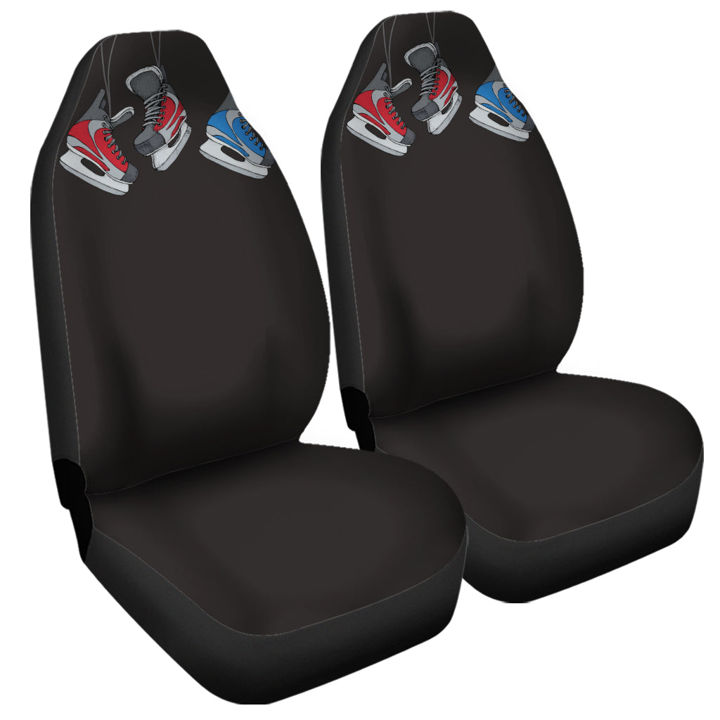 Ice Hockey Skates Print Universal Fit Car Seat Covers