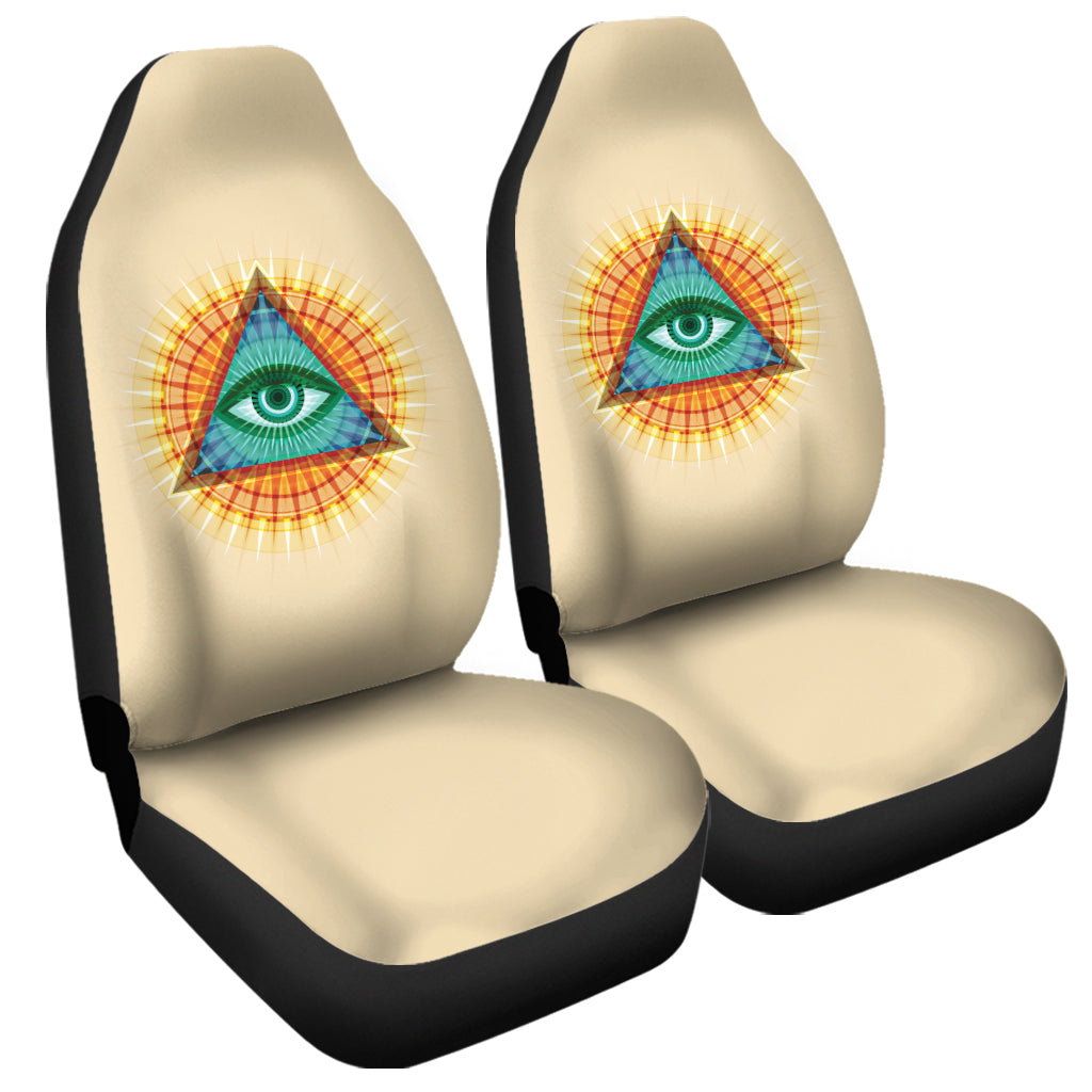 Illuminati Eye of Providence Print Universal Fit Car Seat Covers