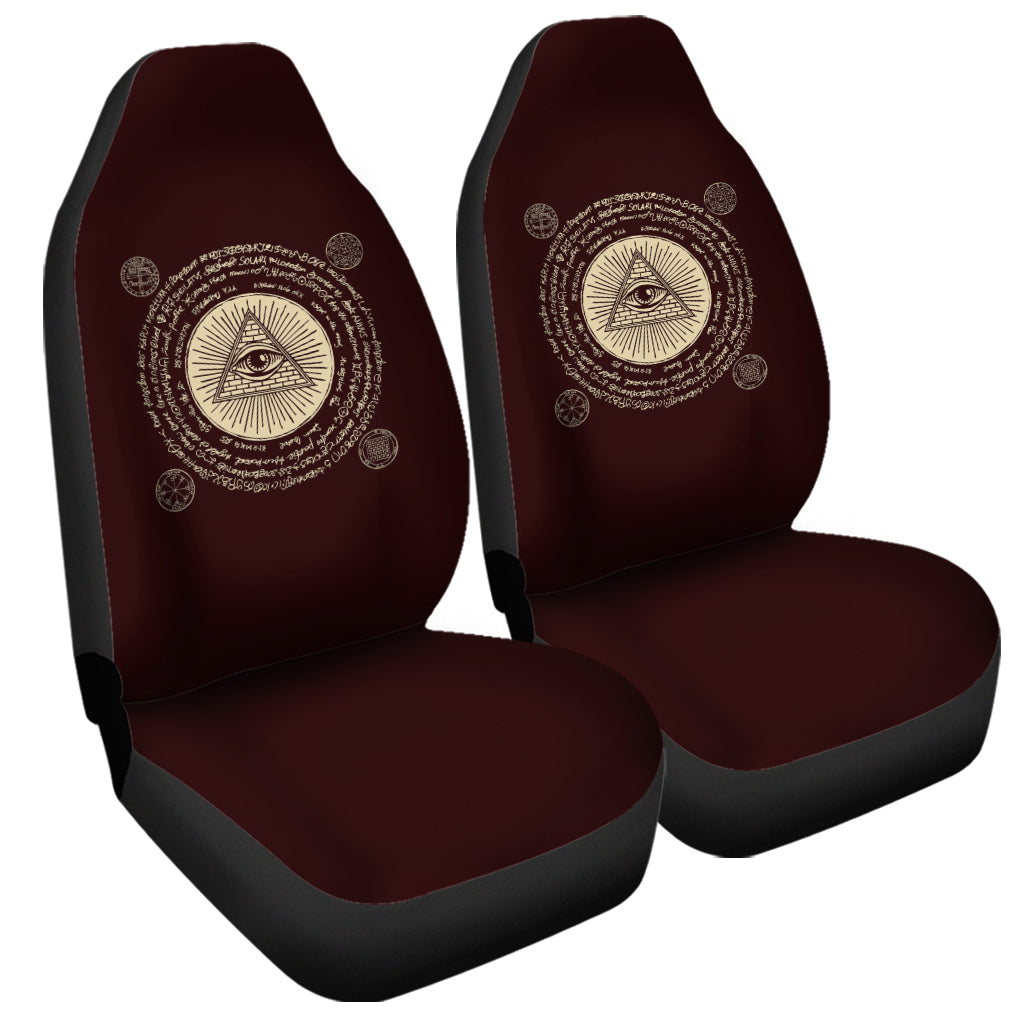 Illuminati Eye of Providence Symbol Print Universal Fit Car Seat Covers