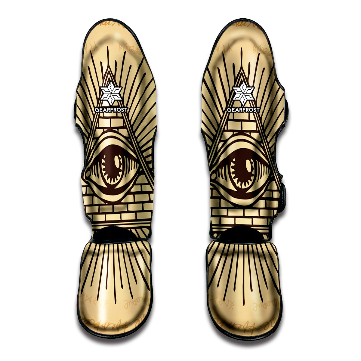 Illuminati Eye Print Muay Thai Shin Guards