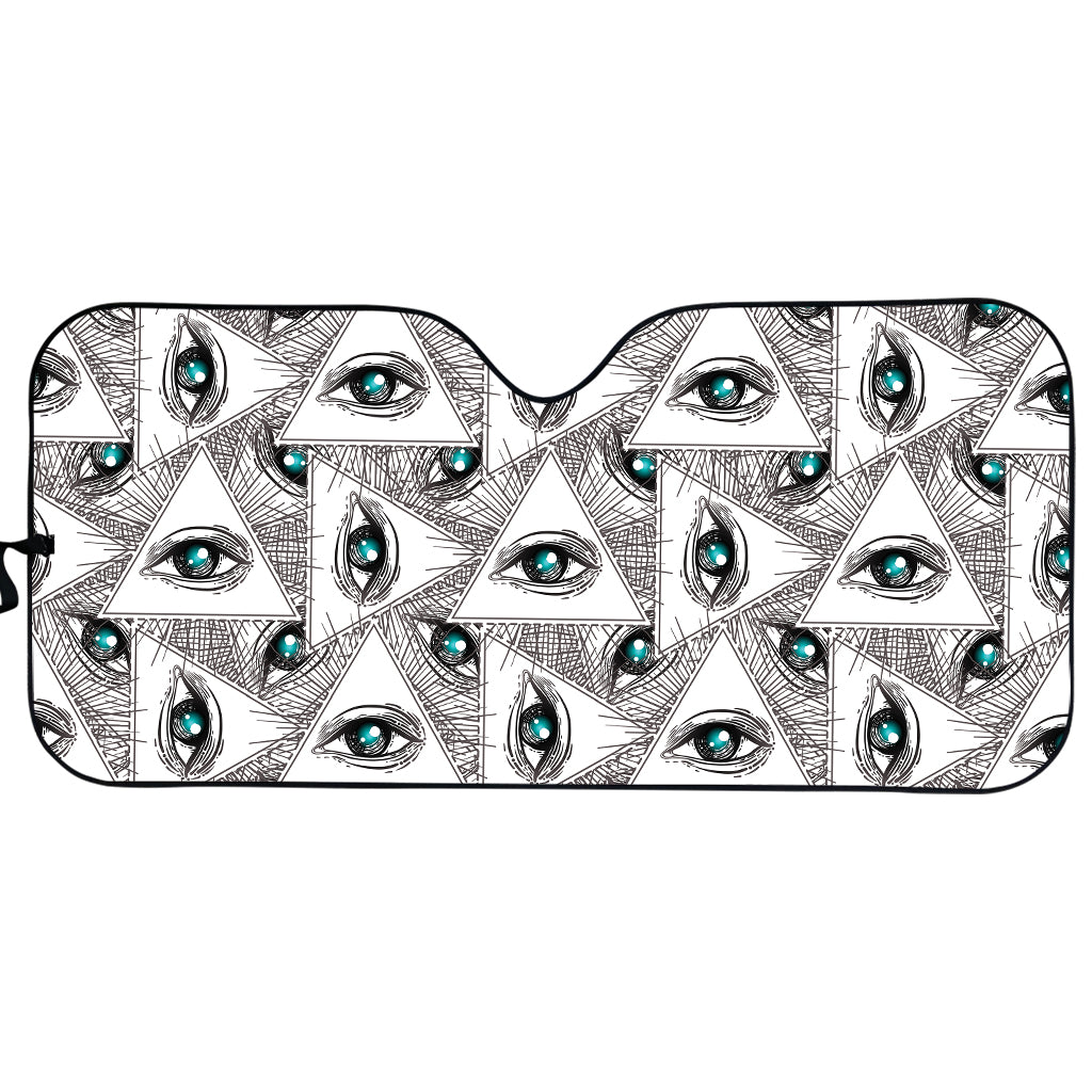 Illuminati Pattern Print Car Sun Shade