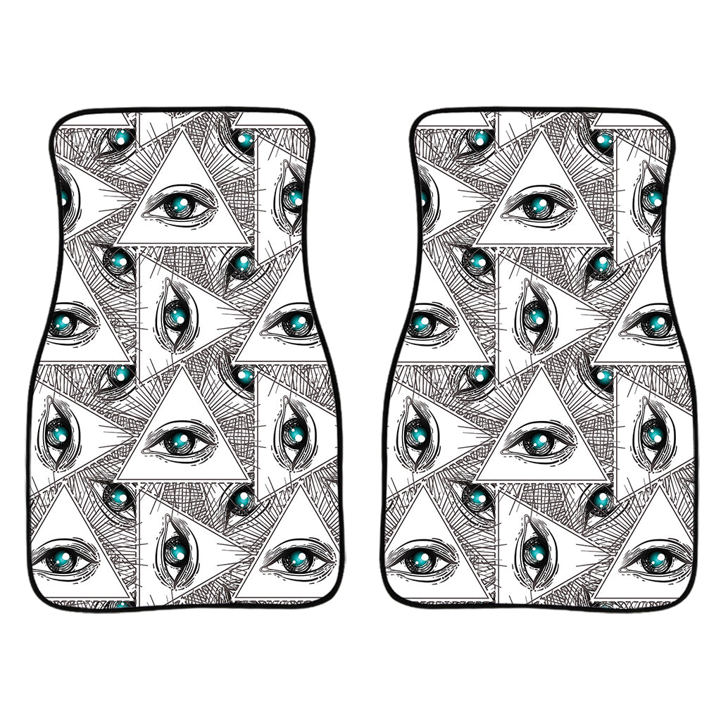 Illuminati Pattern Print Front Car Floor Mats