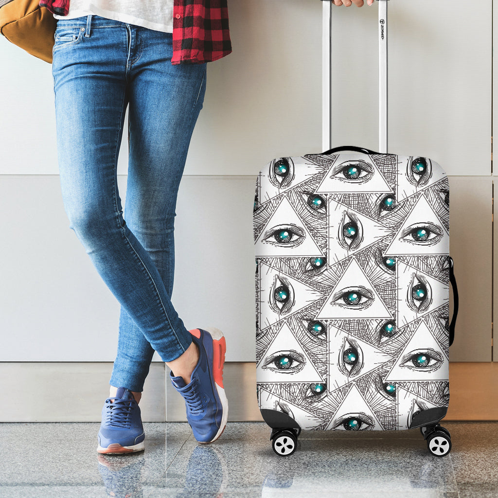 Illuminati Pattern Print Luggage Cover