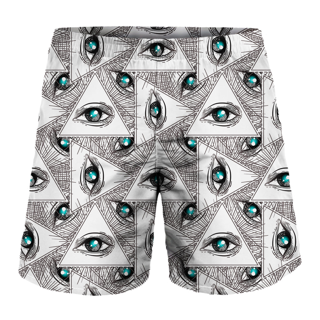 Illuminati Pattern Print Men's Shorts