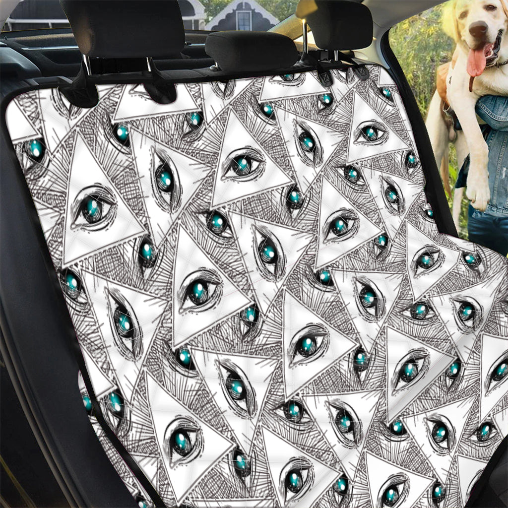 Illuminati Pattern Print Pet Car Back Seat Cover