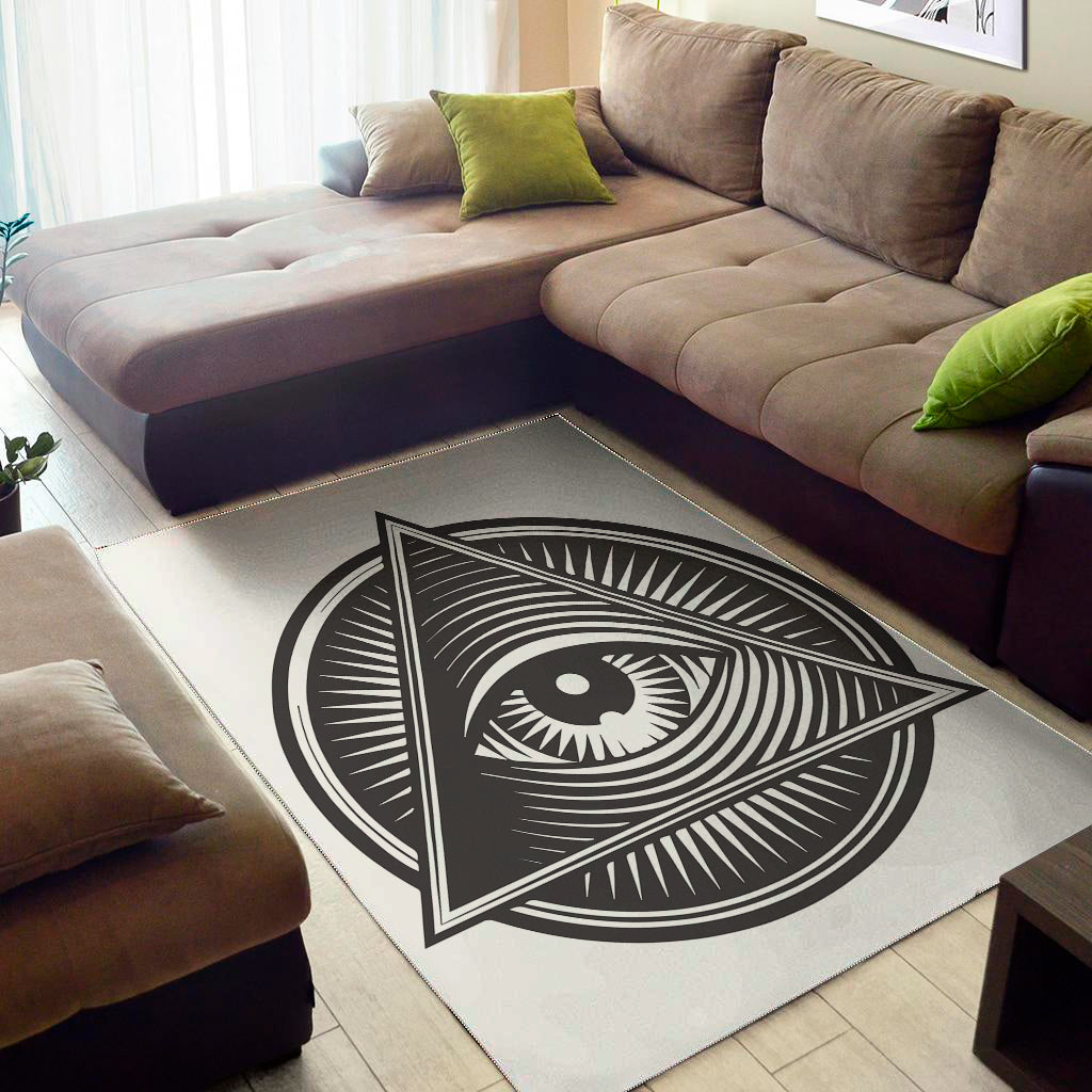 Illuminati Symbol Print Area Rug