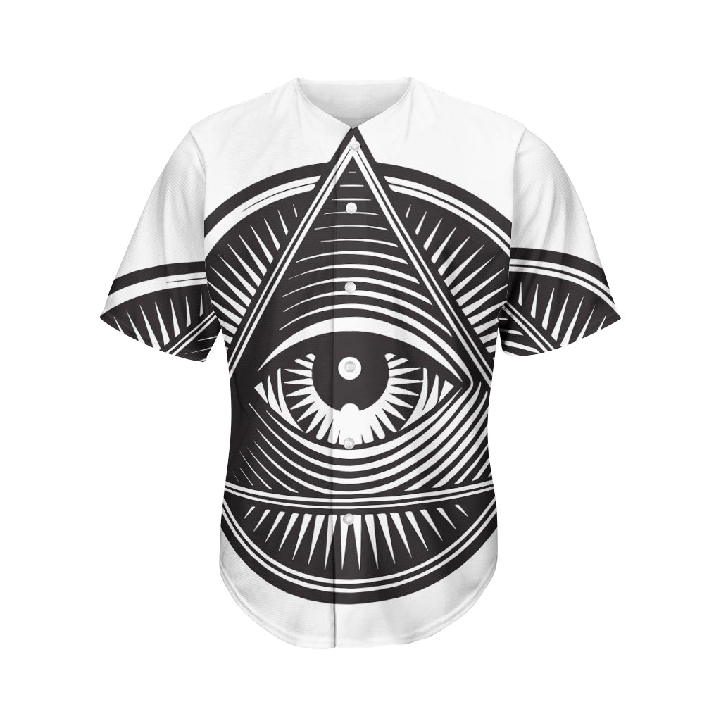 Illuminati Symbol Print Men's Baseball Jersey