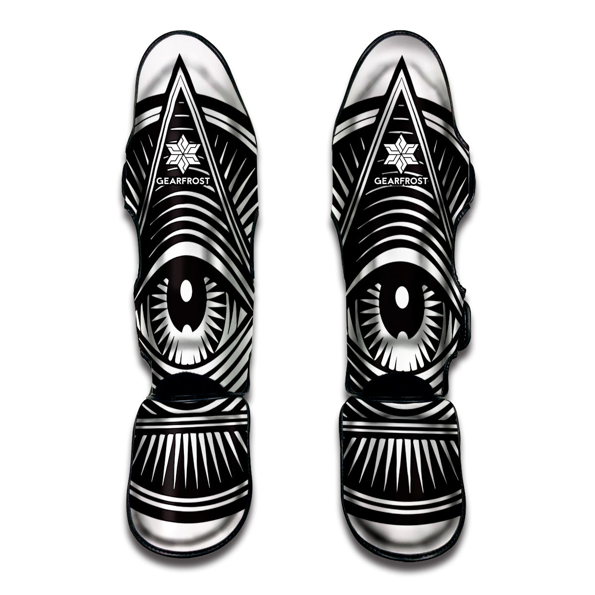 Illuminati Symbol Print Muay Thai Shin Guards