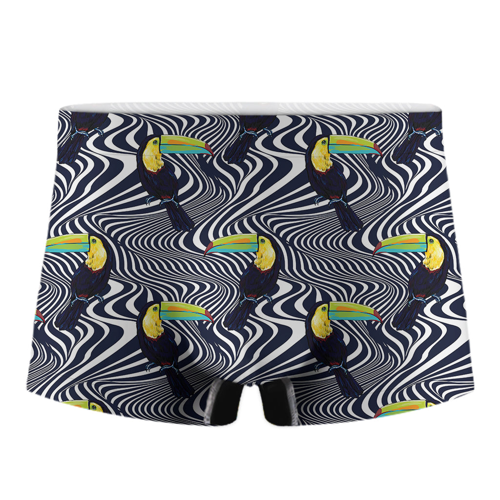 Illusion Toucan Print Men's Boxer Briefs