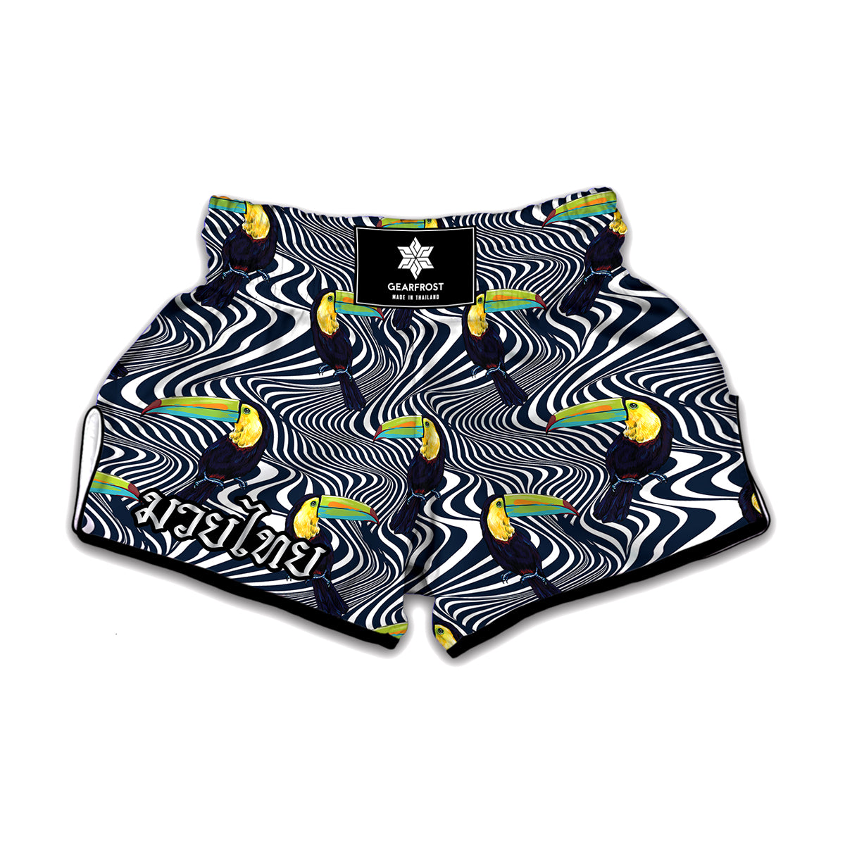 Illusion Toucan Print Muay Thai Boxing Shorts