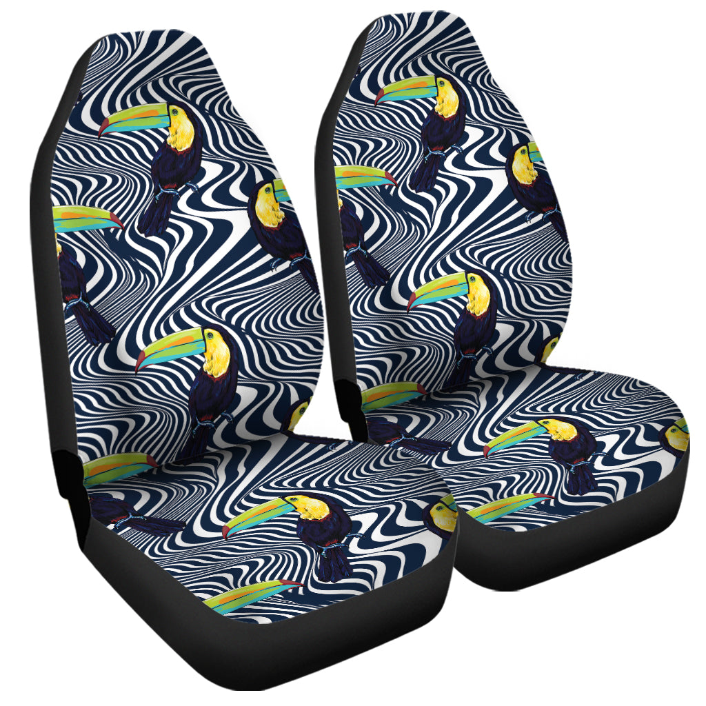 Illusion Toucan Print Universal Fit Car Seat Covers