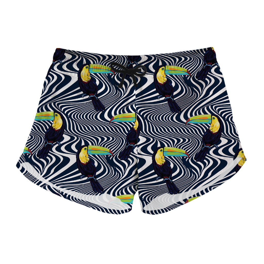 Illusion Toucan Print Women's Shorts