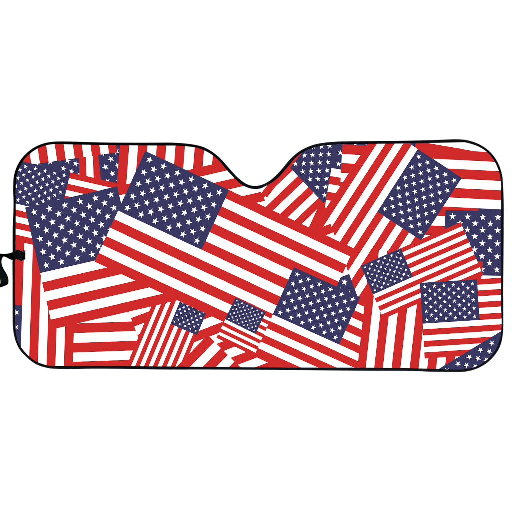 Independence Day USA Flag Pattern Print Car Sun Shade