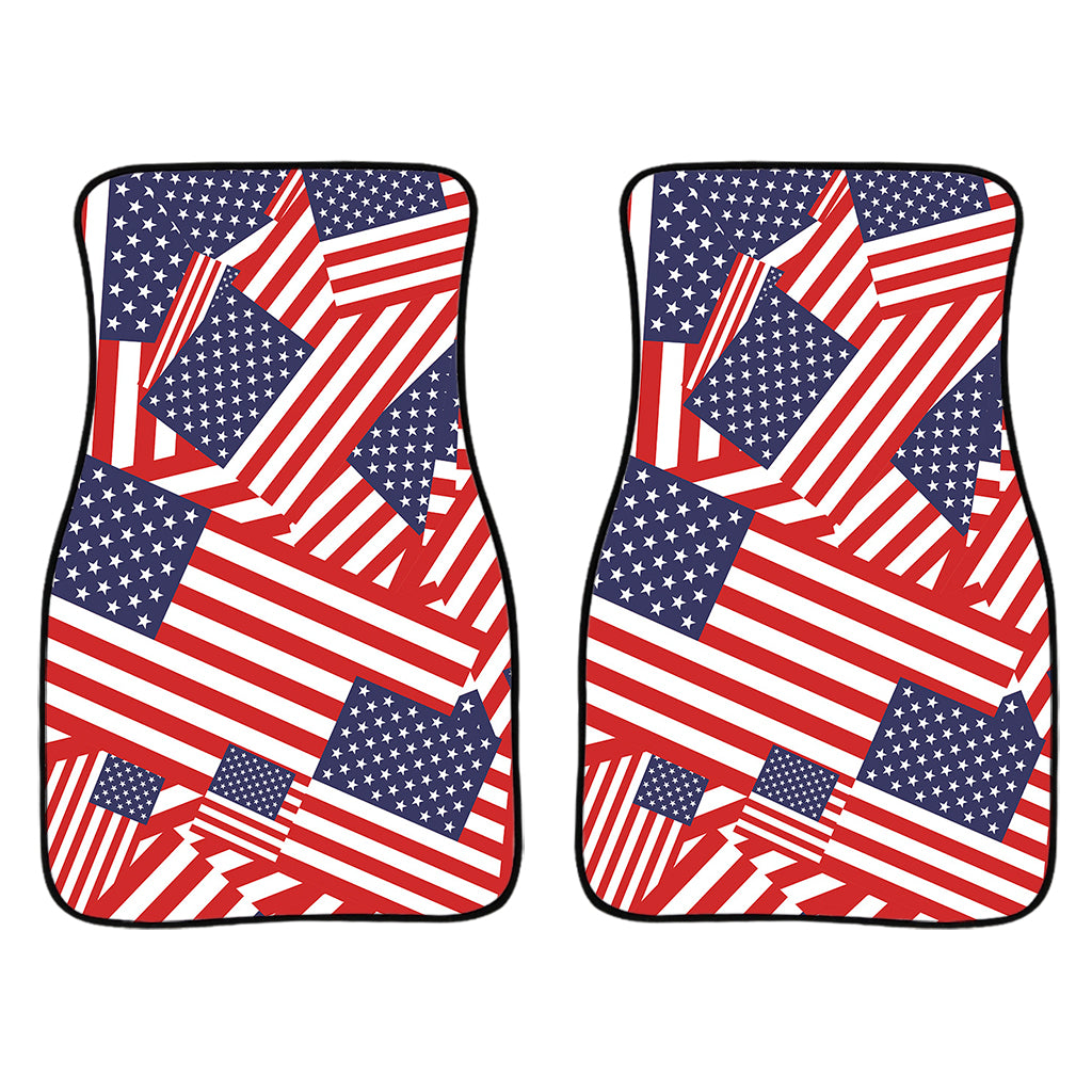 Independence Day USA Flag Pattern Print Front Car Floor Mats