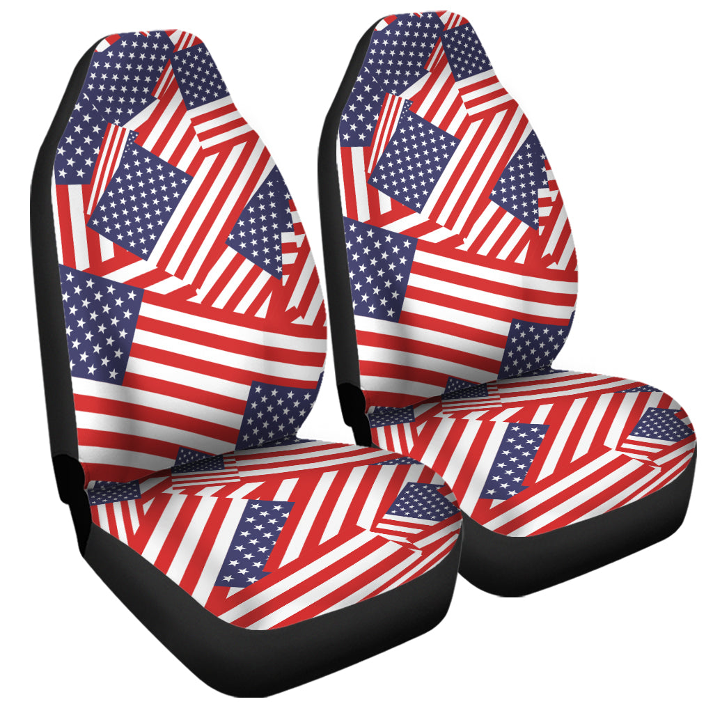 Independence Day USA Flag Pattern Print Universal Fit Car Seat Covers