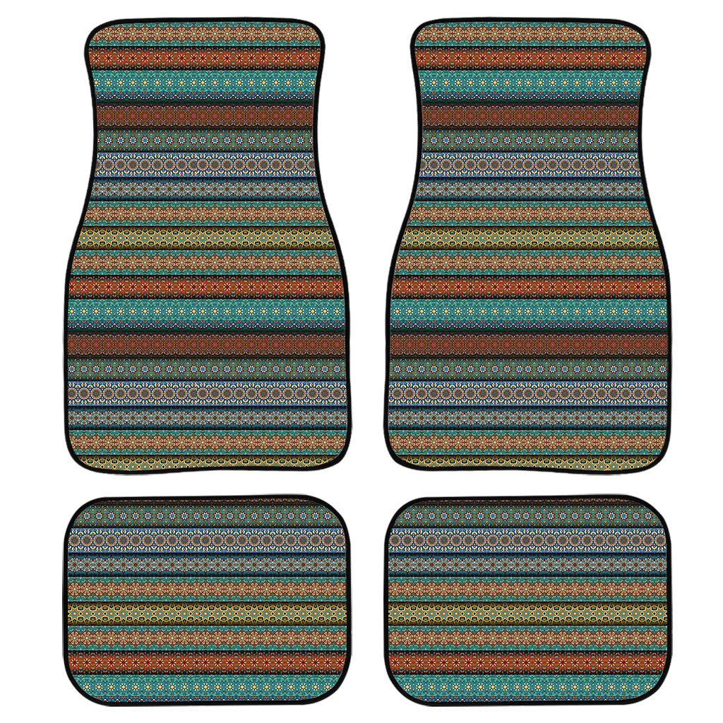 Indian Ethnic Pattern Print Front and Back Car Floor Mats