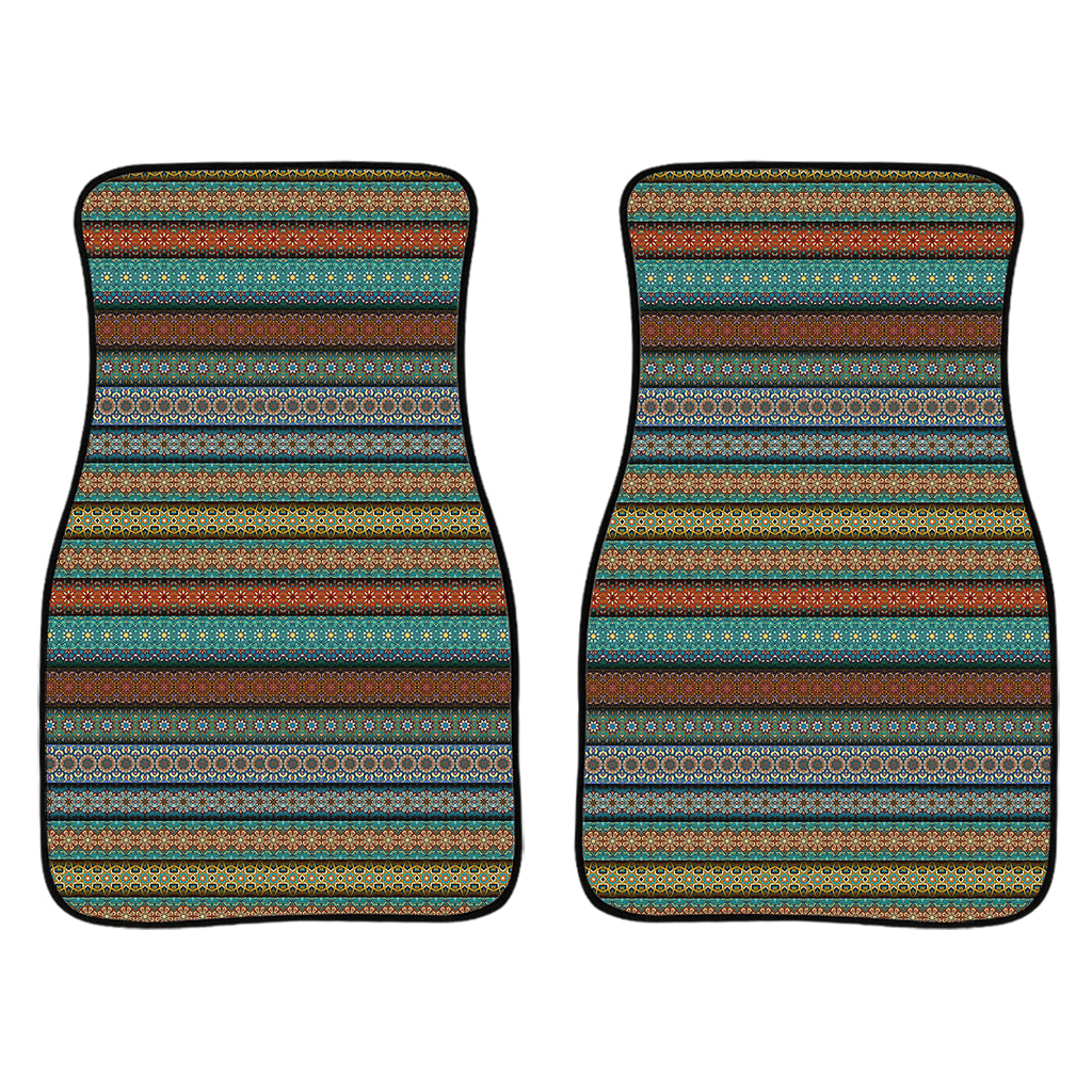 Indian Ethnic Pattern Print Front Car Floor Mats