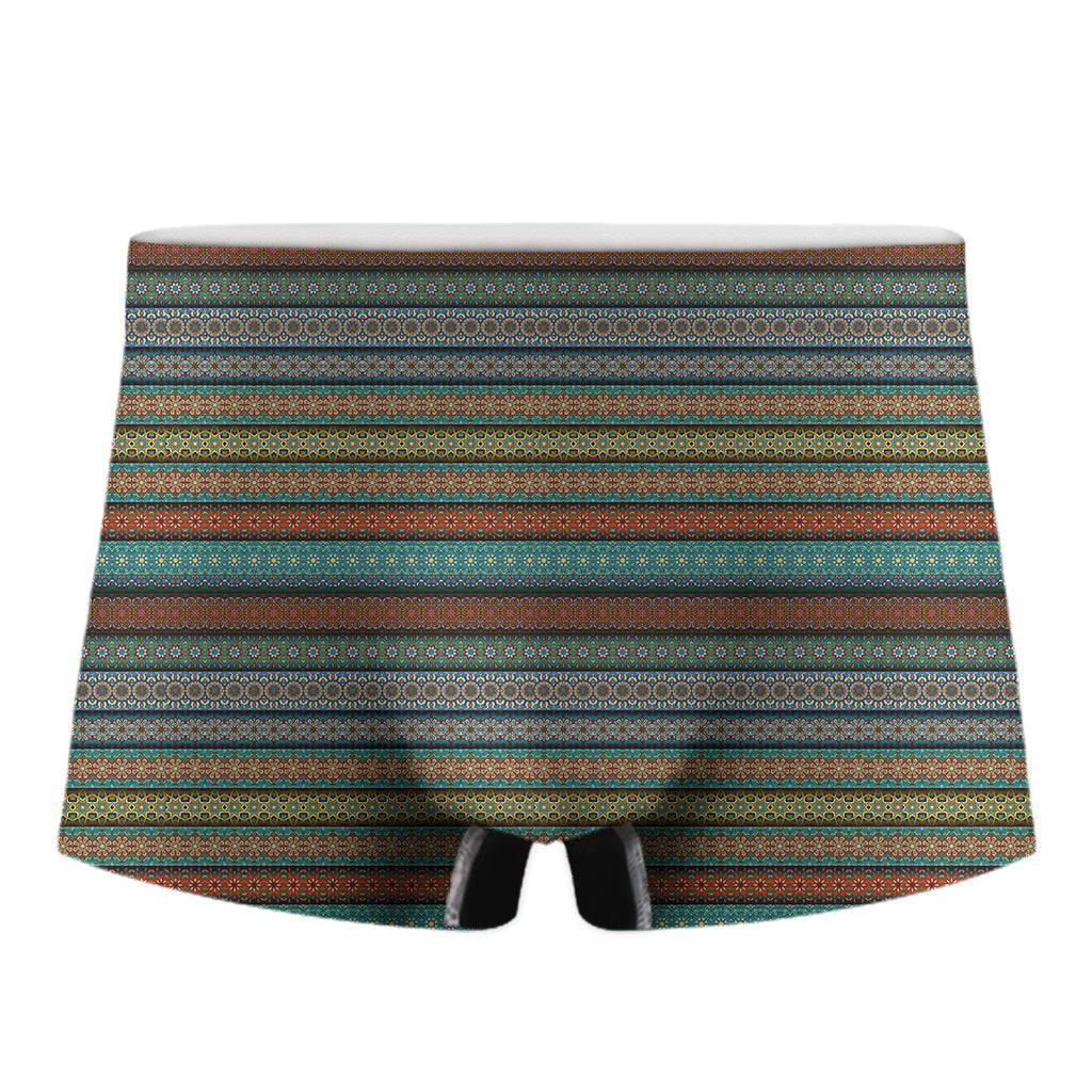 Indian Ethnic Pattern Print Men's Boxer Briefs